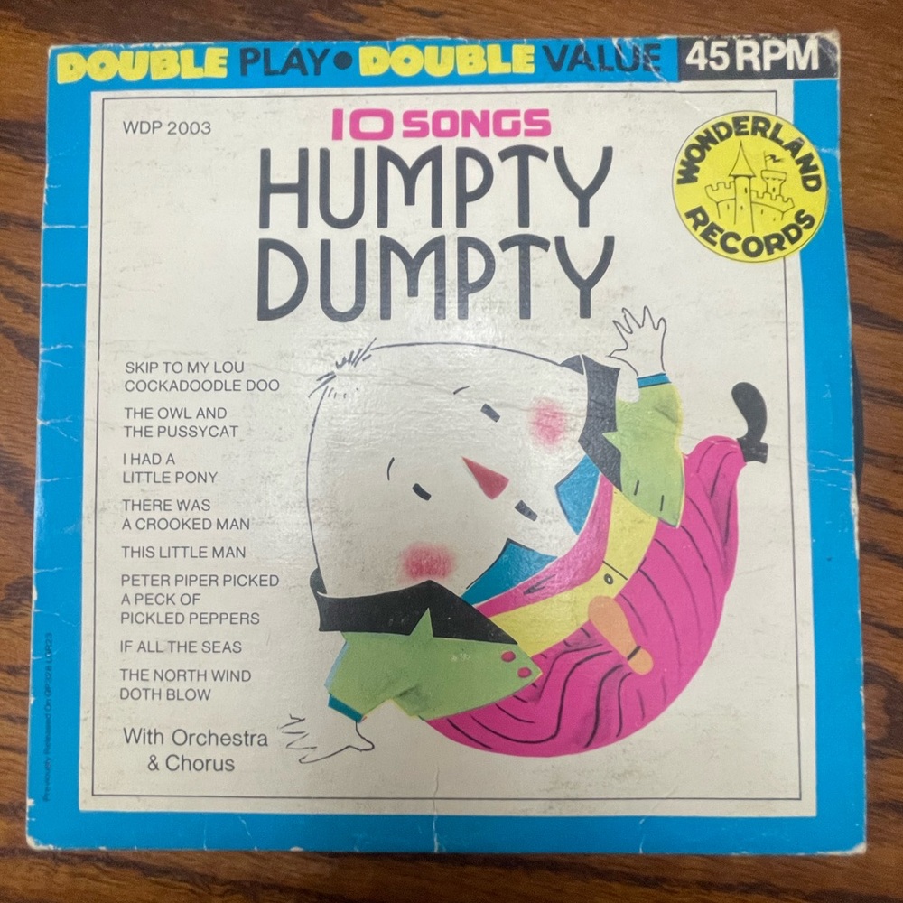 Wonderland Records 10 songs Humpty Dumpty 45rpm WDP 2003